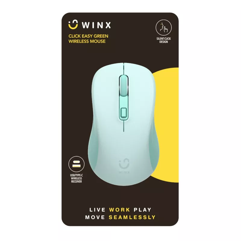 WINX CLICK Easy 1600DPI 2.4GHz ασύρματο ποντίκι - Πράσινο