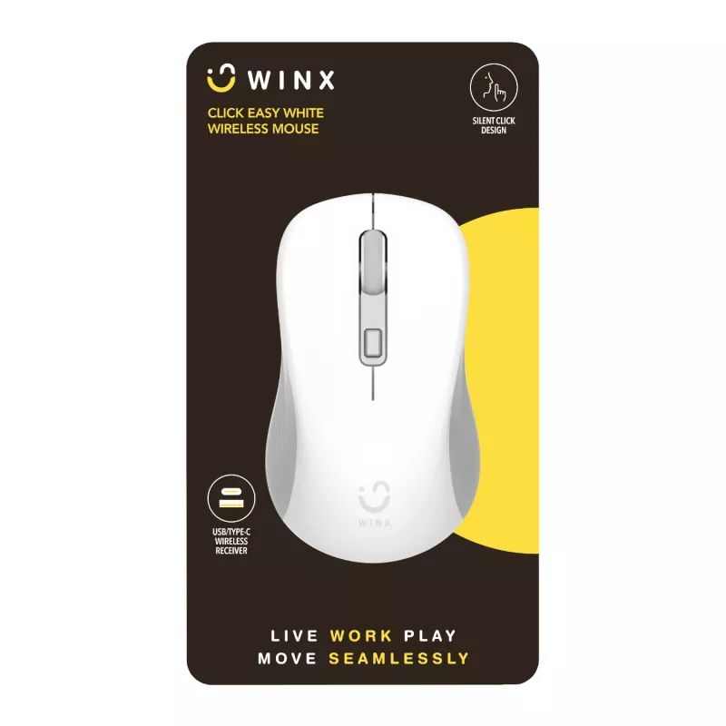 WINX CLICK Easy 1600DPI 2.4GHz ασύρματο ποντίκι - Λευκό