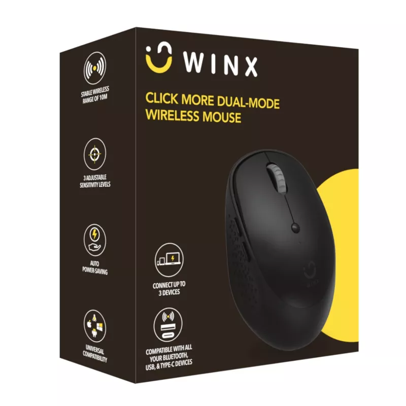 WINX CLICK More Dual-Mode ασύρματο ποντίκι - μαύρο