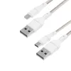WINX USB σε Type-C|Lightning καλώδιο φόρτισης 2-in-1 split 1,2m μαύρο