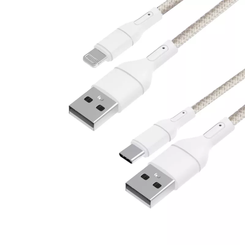 WINX USB σε Type-C|Lightning καλώδιο φόρτισης 2-in-1 split 1,2m μαύρο