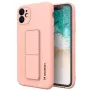 Wozinsky Apple iPhone 12 Kickstand Θήκη Silicone με Βάση Pink
