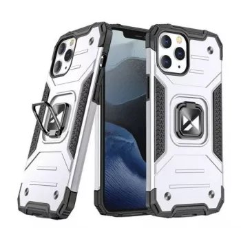 Wozinsky Apple iPhone 13 Pro Max Ring Armor Θήκη Kickstand Ανθεκτική Θωρακισμένη Ασημί
