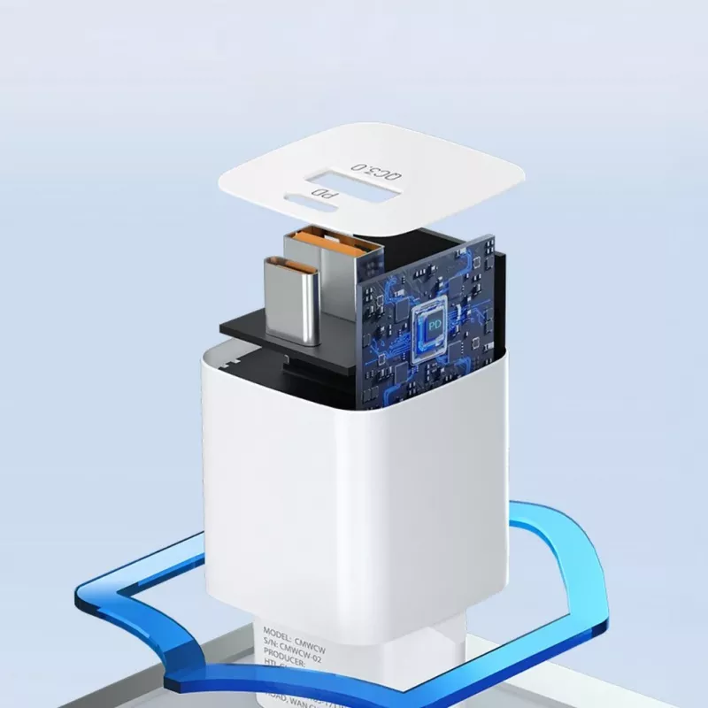 Wozinsky CMWCW 20W USB-C / USB-A Τροφοδοτικό - Λευκό