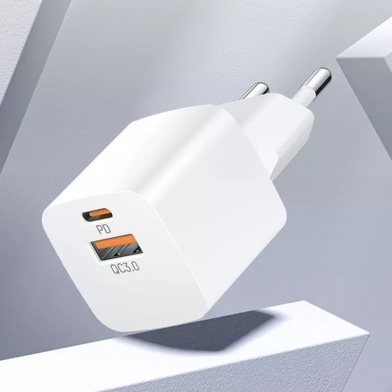 Wozinsky CMWCW 20W USB-C / USB-A Τροφοδοτικό - Λευκό