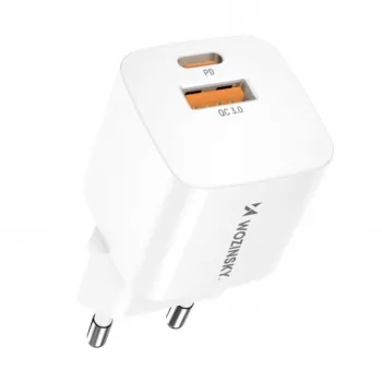 Wozinsky CMWCW 20W USB-C / USB-A Τροφοδοτικό - Λευκό