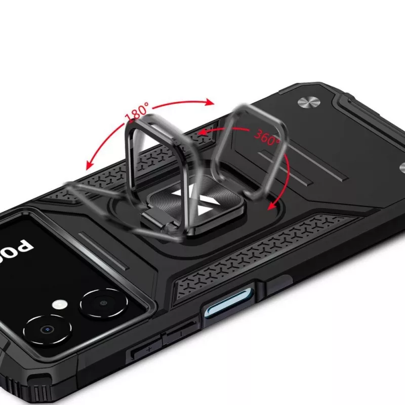 Wozinsky Ring Armor Θήκη για Google Pixel 7 Pro - Θωρακισμένη Θήκη με Μαγνητικό Δακτύλιο - Μαύρο