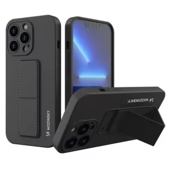 Wozinsky Θήκη Σιλικόνης με Βάση για Apple iPhone 13 Pro, Μαύρο