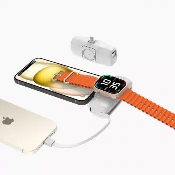 Wozinsky White Lightning (male) - 1m USB-A σε Lightning καλώδιο, Λευκό