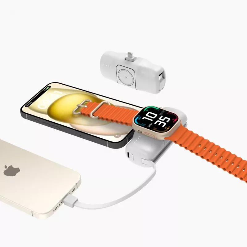 Wozinsky White Lightning (male) - 1m USB-A σε Lightning καλώδιο, Λευκό