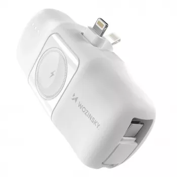 Wozinsky White Lightning (male) - 1m USB-A σε Lightning καλώδιο, Λευκό
