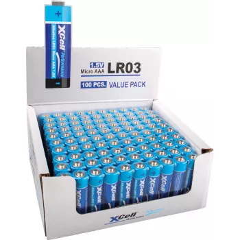 XCell Performance LR03 Micro AAA Μπαταρίες (Alkaline) – Συσκευασία 100 τεμ. Κουτί