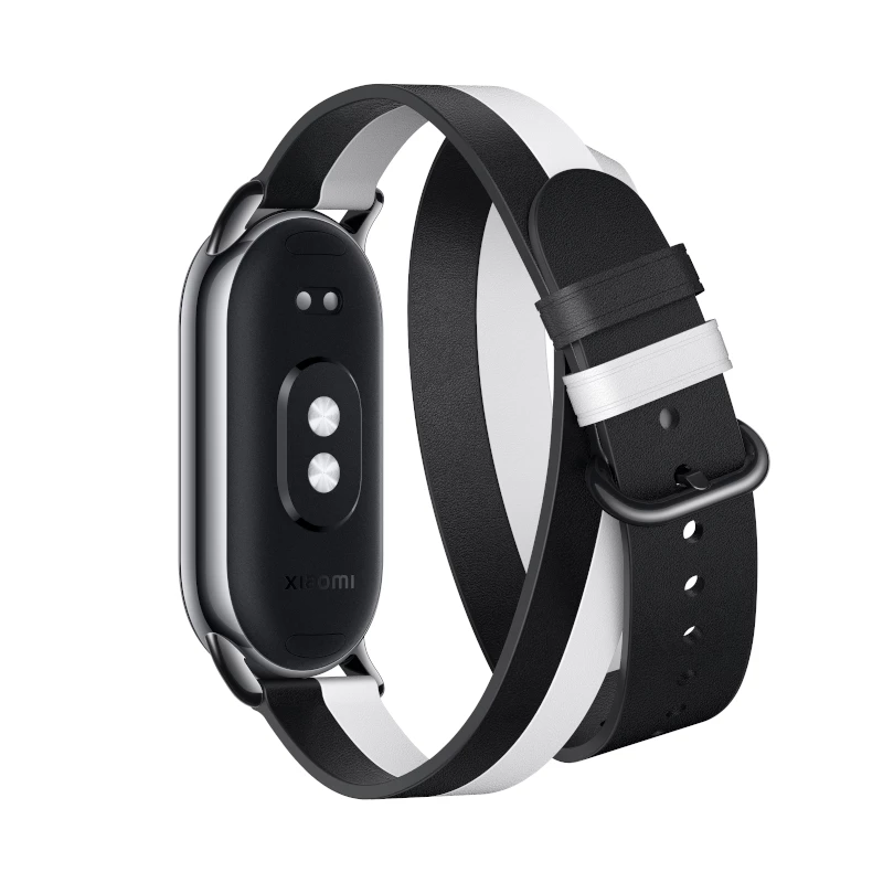 Xiaomi Smart Band 8 διπλό βραχιόλι - μαύρο και λευκό