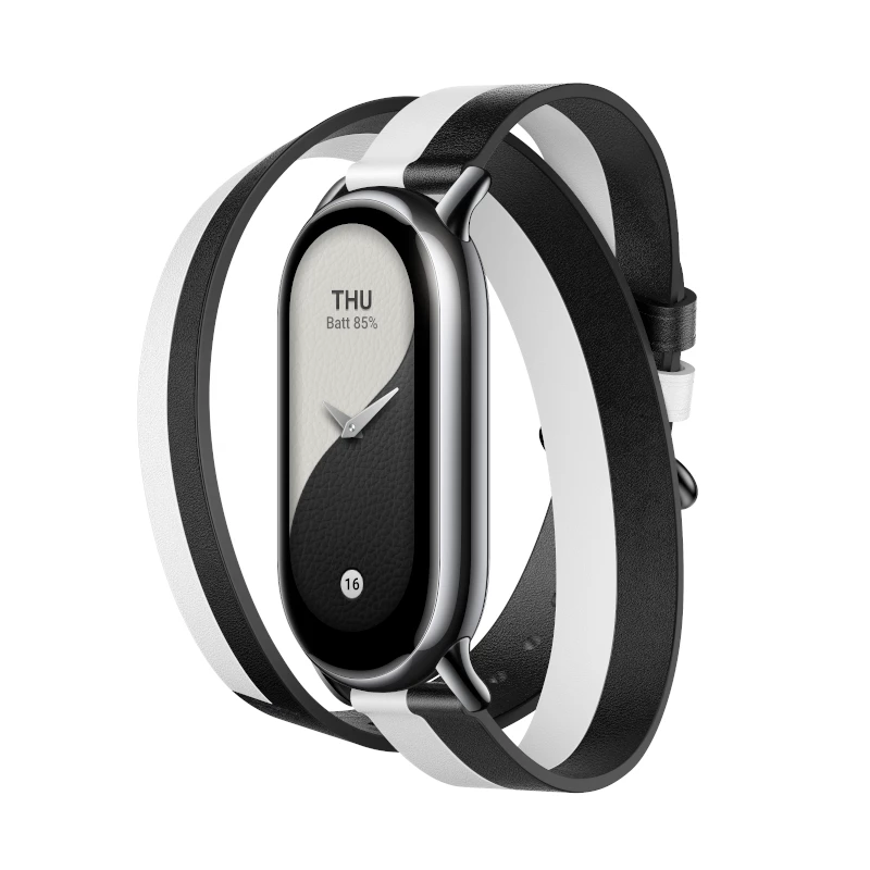 Xiaomi Smart Band 8 διπλό βραχιόλι - μαύρο και λευκό