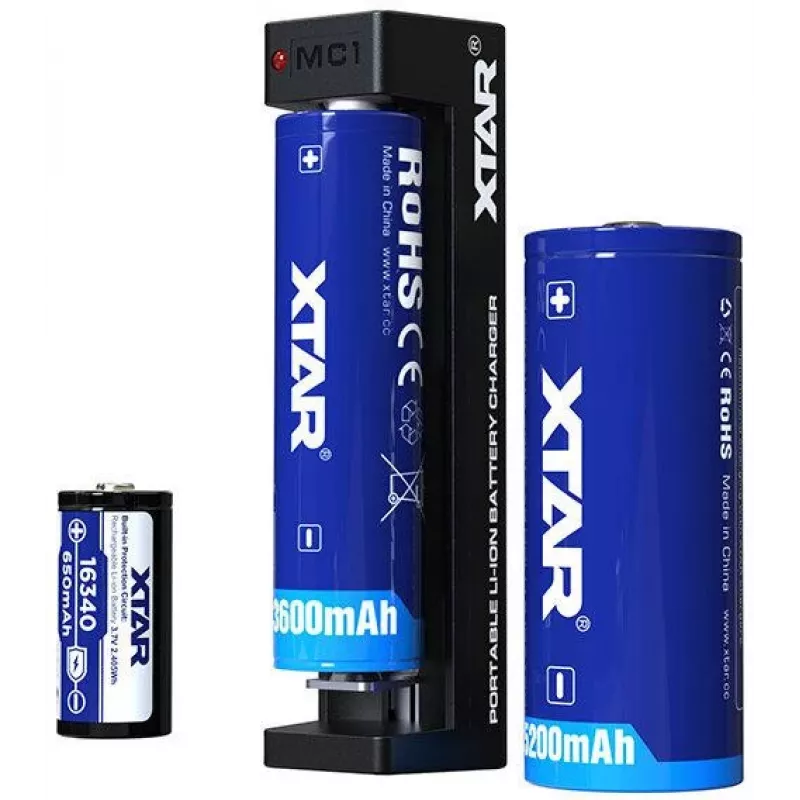 XTAR MC1 USB-C Φορτιστής μπαταρίας Li-Ion μονής θέσης