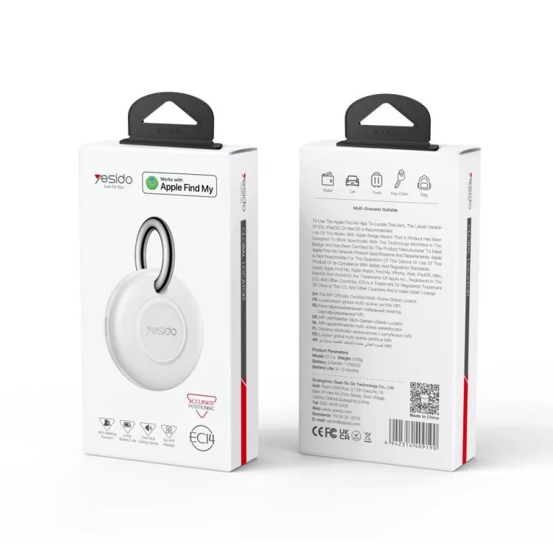 YESIDO GPS Tracker Compact με Apple Wo ist? - Λευκό