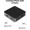 ZAGG 4 Port Hub Μαύρο/Γκρι