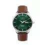 Zeppelin Atlantic 84664 αυτόματο ρολόι, 40 mm, μαύρο καντράν, καφέ δερμάτινο λουράκι