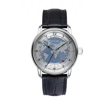 Zeppelin Friedrichshafen 85963 Αυτόματο Ρολόι, 42mm, μαύρο καντράν, λουρί δέρματος