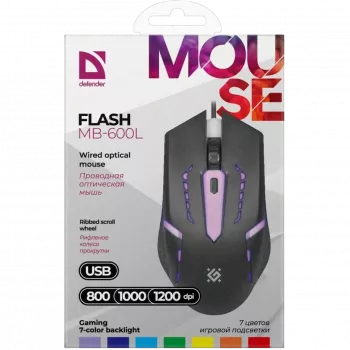 Ποντίκι DEFENDER FLASH MB-600L OPTIC LED 1200dpi 4P