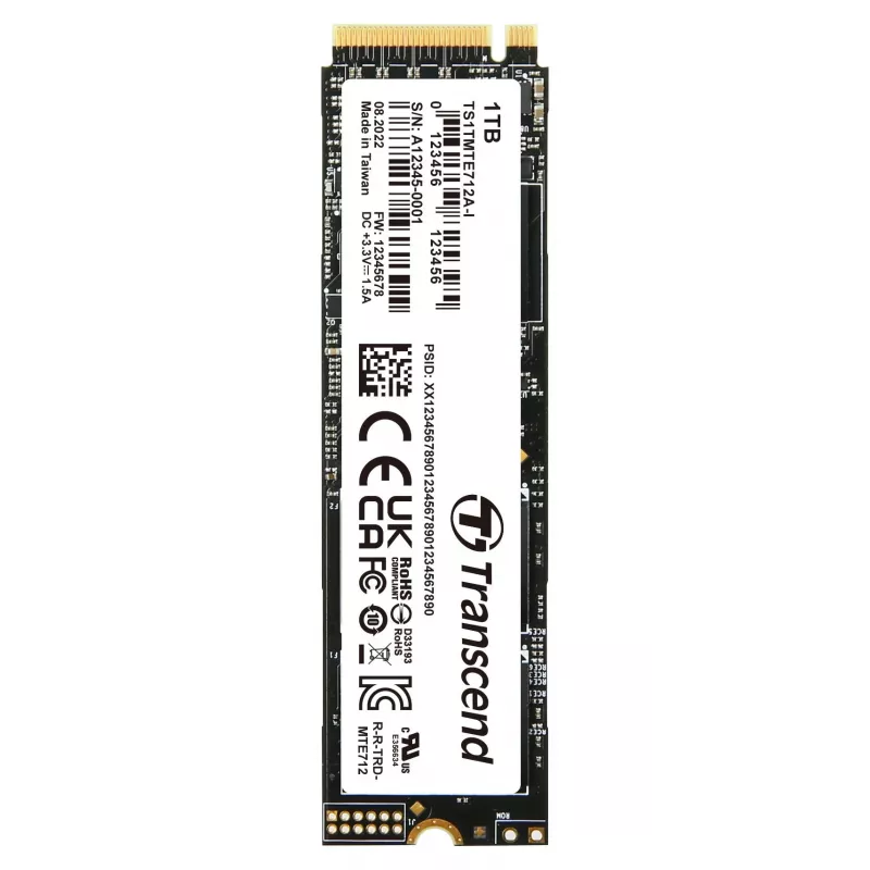 Transcend 1 TB Εσωτερικός M.2 SSD 2280 TS1TMTE712P-VS1 (TS1TMTE712P-VS1)