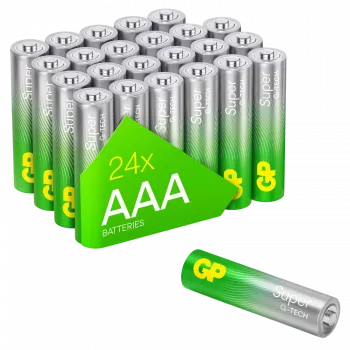 Μπαταρίες GP Super Alkaline AAA 1,5 V — συσκευασία 24 τεμ. (Μοντέλο 03024AETA-B24)