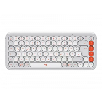 LOGITECH Ασύρματο Πληκτρολόγιο - Pop Icon Keys - Off White & Orange Qwertz German