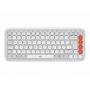 LOGITECH Ασύρματο Πληκτρολόγιο - Pop Icon Keys - Off White & Orange Qwertz German