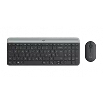 LOGITECH Λεπτό Ασύρματο Πληκτρολόγιο Και Ποντίκι Combo Mk470 - Graphite Qwerty Τσεχικό
