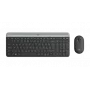 LOGITECH Λεπτό Ασύρματο Πληκτρολόγιο Και Ποντίκι Combo Mk470 - Graphite Qwerty Τσεχικό