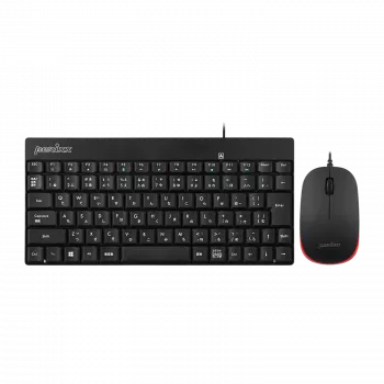 Perixx PERIDUO-212 DE, σετ μίνι πληκτρολογίου και ποντικιού USB, μαύρο