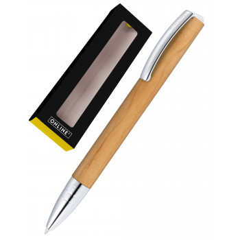 ONLINE 36122 Vision Nature Maple – Στυλό διαρκείας με περιστρεφόμενη σφαίρα, M, μαύρο ανταλλακτικό, κουτί δώρου