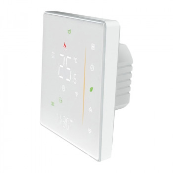 MOES WHT-006-GB-WH Wi-Fi Θερμοστάτης για ηλεκτρική ενδοδαπέδια θέρμανση, 16 A, λευκό