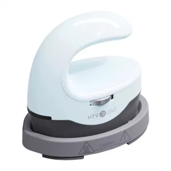 HTVRONT HPM02 Mini4 Μίνι πρέσα θερμότητας, γαλάζιο